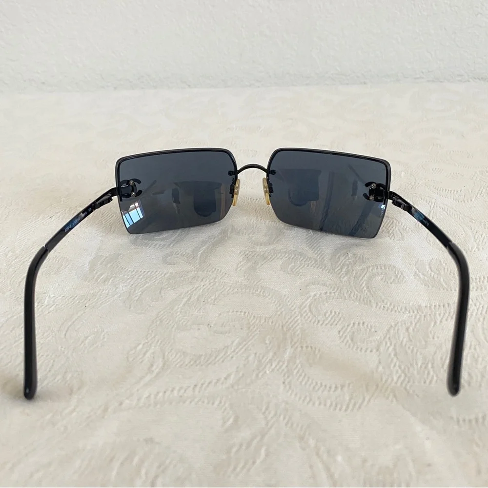 Chanel crystal CC Logo Sunglasses
